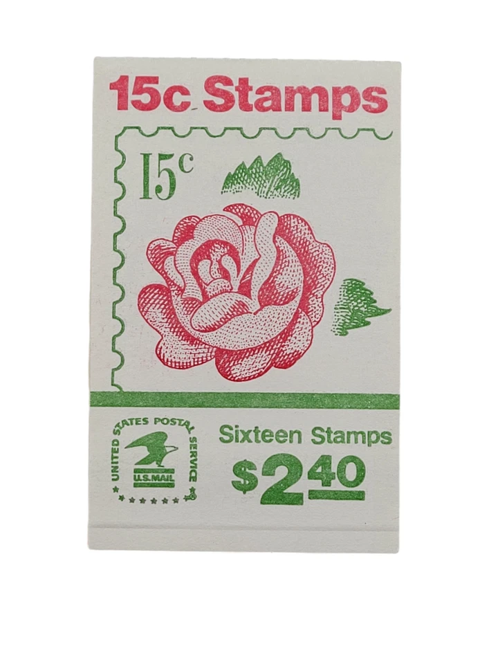 1978 US Stamp #1757 16 stamps Medallion Roses Flowers 15c in Booklet Unused MHN - Image 1 of 2