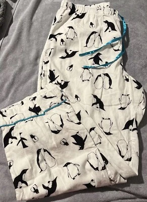 Pantalones de salón ADONNA MARFIL térmicos PJ para mujer estampado de pingüino talla XL Foto 1 de 4