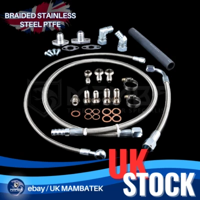 Turbo Oil & Water Line Kit Audi S3 1.8T K04-020/022/023 w/ Oil Return UK STOCK - Image 1 of 4