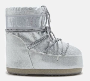 MOON BOOT ICON LOW GLITTER DONNA COLORE ARGENTO CODICE 140944 TG 36/38 - Foto 1 di 1
