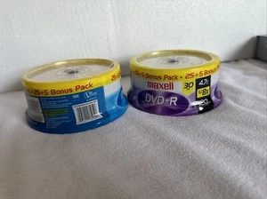 Maxell DVD-R Disc 4.7 GB 8x Spindle Gold 30 Pack Maxel DVD+R 4.7 8x 30 Pack - Picture 1 of 6