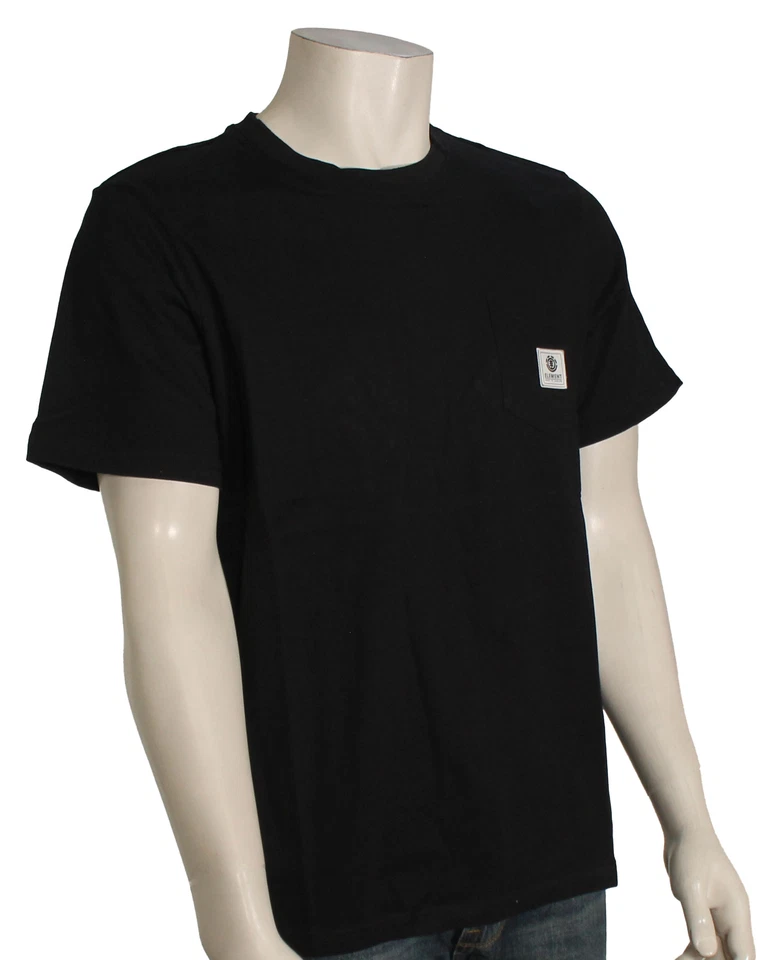 Camiseta Element Basic Etiqueta Bolsillo - Negra Pedernal - Nueva Foto 1 de 1