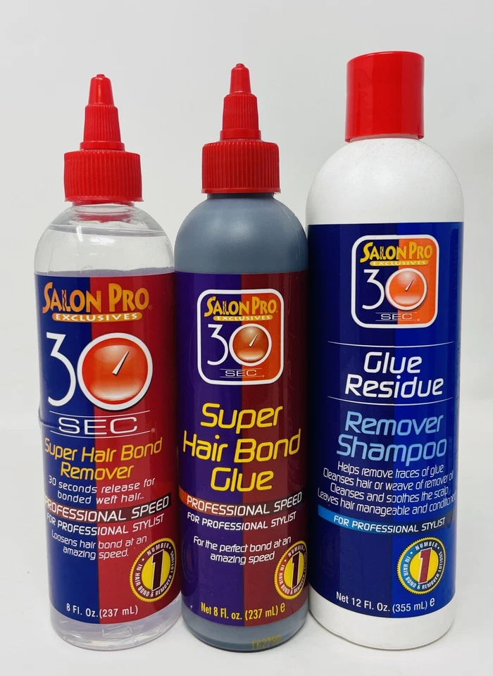 Salon Pro 30 Sec. Super Hair Bond Glue Professional Speed 8 Ounce