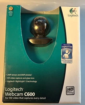 Logitech Webcam C600 HD Video Capture 2mp Sensor 8mp NIB -  NEW - Image 1 of 4