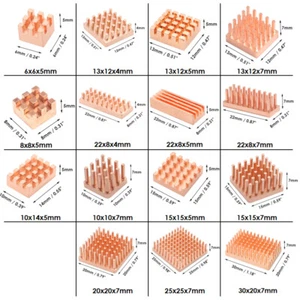 Pure Copper Heat Sink Without or With Thermal Pad For Raspberry Pi Banana Pi IC - Picture 1 of 72