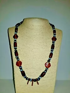 Auténtico collar de cuentas étnicas africanas con pendiente a juego-Malí - Imagen 1 de 6
