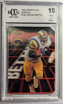 1994 Jerome Bettis Sportflics Sample #180 BCCG 10! - Image 1 of 2