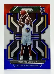 2021-22 Panini Prizm Red White & Blue #308 Moses Moody RC Golden State Warriors - Picture 1 of 2