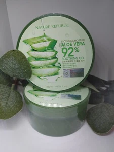 NATURE REPUBLIC Aloe Vera Soothing Gel 300 mL (10.56 fl. oz.) 2 jars - Picture 1 of 3