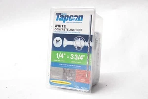 (75 Stück) Tapcon Kreuzschlitz Flachkopf Betonanker weiß 1/4 x 3-3/4 24392 HSN - Bild 1 von 2