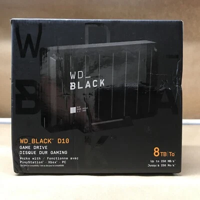 WD Black D10 WDBA3P0080HBK 8TB USB External Game Hard Drive WDBA3P0080HBK-NESN - Image 1 of 3