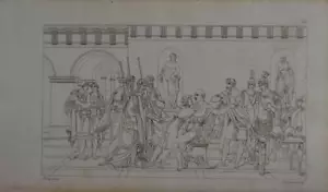 Antike Römische Geschichte Kunststich Antik 1820er Antiochus und Scipio Original - Bild 1 von 7