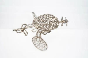 VTG retro 50s METAL Circular Wire PLANE with STAND DESK SCULPTURE Abstract ART - Picture 1 of 9