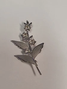 Spilla vintage Bond Boyd argento sterling firmata floreale - Foto 1 di 5
