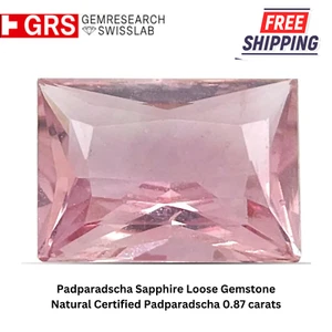 Padparadscha Sapphire Loose Gemstone Natural Certified Padparadscha 0.87 carats - Picture 1 of 9