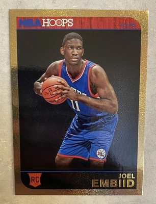 2014-15 NBA Hoops Joel Embiid Gold Glitter Rookie #263 RC - Image 1 of 2