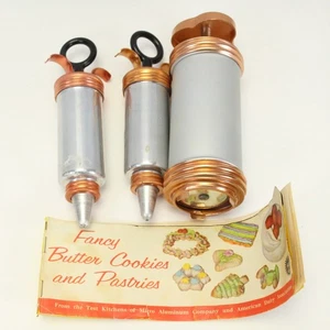 Vintage Mirro Aluminum Cookie Pastry Press No Discs or Tips & 2 Icing Press - Picture 1 of 9