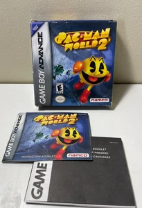 Pac-Man World 2 Auténtico Game Boy Advance Caja ¡SOLO insertos manuales! Sin juego - Imagen 1 de 4