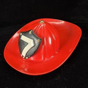 Vtg FIREMAN HELMET Ashtray Trinket Dish 7 Ceramic SHIELDS FIFTH AVENUE Japan - Picture 1 of 11