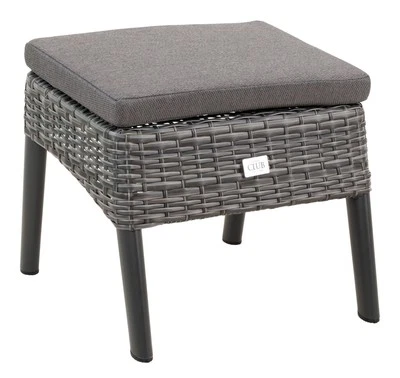 Lesli Living Fußhocker Florence Forte grau/anthrazit/dunkelgrau Fußablage Hocker