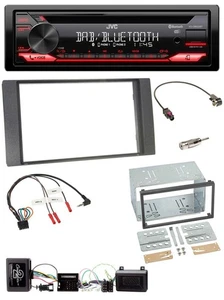 JVC CD DAB USB Bluetooth Lenkrad Autoradio für Ford Kuga 2008-2012 anthrazit - Bild 1 von 10