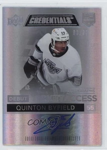 2022 UD Credentials 2021-22 Update Debut Ticket Access 3/99 Quinton Byfield Auto - Picture 1 of 3