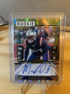 2024 Panini Contenders Marcellas Dial Rookie Ticket Green Auto RC #249 Patriots - Bild 1 von 11