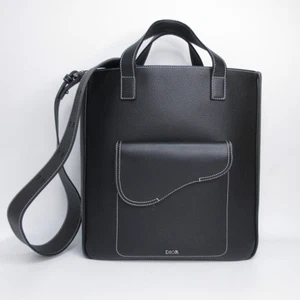 echt Dior SADDLE Beuteltasche Tasche Schultertasche Leder schwarz japanische Marke Shop - Bild 1 von 9