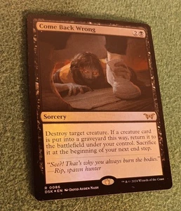 MTG Come Back Wrong Foil - Duskmourn - 0086 Rare  - Picture 1 of 2