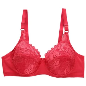 Womens Bras Lace Embroidery Sexy Plus Size Lingerie Unpadded Brassiere Underwear - Picture 1 of 22