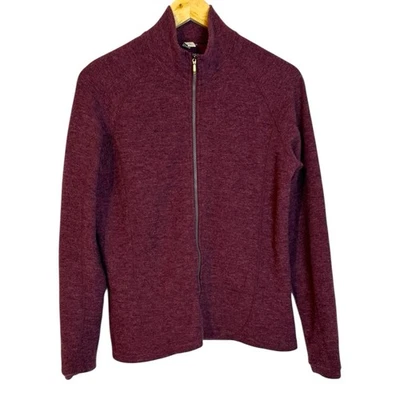 Ibex Merino Wool Burgundy Full Zip Jacket Women’s Medium - Image 1 of 4