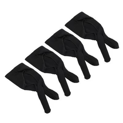 4 Pack Artist Drawing Glove Right Left Hand 3 Layer Two Finger Smooth Elasticity - Image 1 of 4