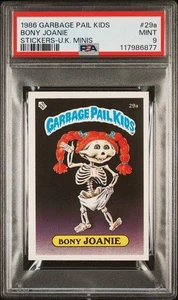 1986 Topps GARBAGE PAIL KIDS Stickers UK Minis BONY JOANIE #29a GPK PSA 9 - Picture 1 of 2
