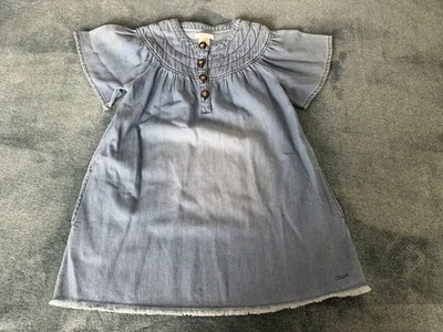 Платье Chloe для девочек из синей джинсовой ткани 100% хлопок с карманами размер 8 - Изображение 1 из 4