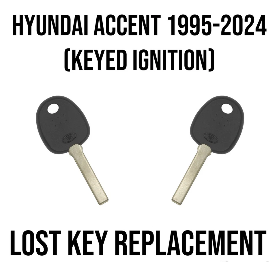 Repuesto de llave Hyundai Accent 1995-2024 - Todas las llaves perdidas 2 llaves cortadas Foto 1 de 1
