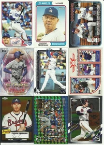 9 verschiedene FREDDIE FREEMAN Karten Lot mit Prämien Los Angeles Dodgers Braves - Bild 1 von 1