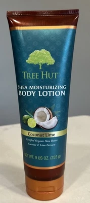 Loción corporal hidratante de manteca de karité con aroma a lima y coco de Tree Hut 9 oz Foto 1 de 3