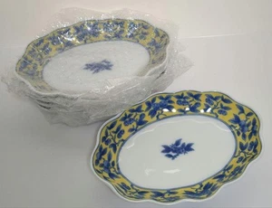 Juego de 5 Platos Ovalados Fruta Amarilla Tachikichi Cerámica 20,5cm x 15cm Usado - Imagen 1 de 4