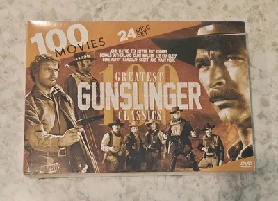 100 Greatest Gunslinger Classics Movies 24 Disc Set DVD Brand New SEALED - Image 1 of 4