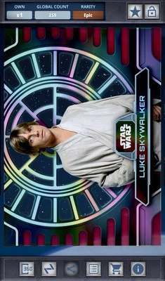Topps Star Wars Luke Skywalker Card Trader 2024 High Tek S1 Red Epic - Image 1 of 2