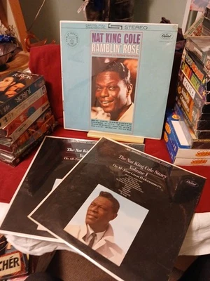 3-SEALED Nat King Cole "Ramblin'Rose"/Vol.1/Vol.2 LP's Albums Covers  Damaged  Foto 1 de 4