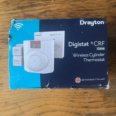 Drayton Digistat+ CRF - Wireless Thermostat & Receiver Unit - White (13616) - Image 1 of 4