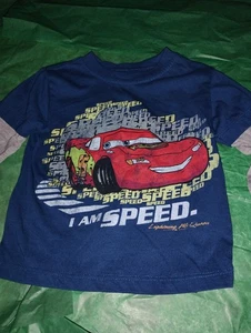 Disney Pixar Cars Lightening Mcqueen Langarm T-Shirt blau und grau mit... - Bild 1 von 3