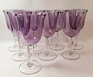 Luminarc arc Casual Settings 4 Amethyst Tall Water Goblets  ๐ฆ ๐ - Picture 1 of 7