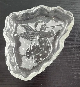 Plato de baratija de caramelo de vidrio Mikasa Angel Song de colección - Imagen 1 de 6