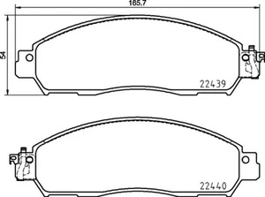 JUEGO PASTILLAS FRENO BREMBO P 56 120, FRENO DISCO EJE DELANTERO PARA NISSAN, NISSAN (DFAC), SU - Imagen 1 de 4