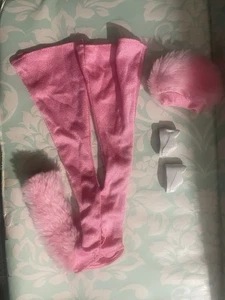 Mego Cher Pink Panther Jumpsuit Fur Hat Shoes Vtg 1970’s - Picture 1 of 2