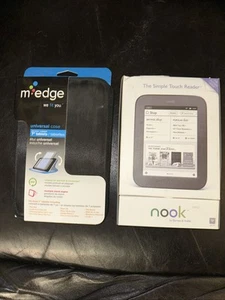 NOOK Barnes & Noble Simple Touch eBook Reader Black Sealed. Bundle - Picture 1 of 6