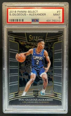 2018-19 Select Shai Gilgeous-Alexander RC Concourse #7 Clippers PSA 9 - Image 1 of 2