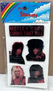 1980's MOTLEY CRUE - Puffy Stickers - Looks that Kill - Rock & Roll - Picture 1 of 1